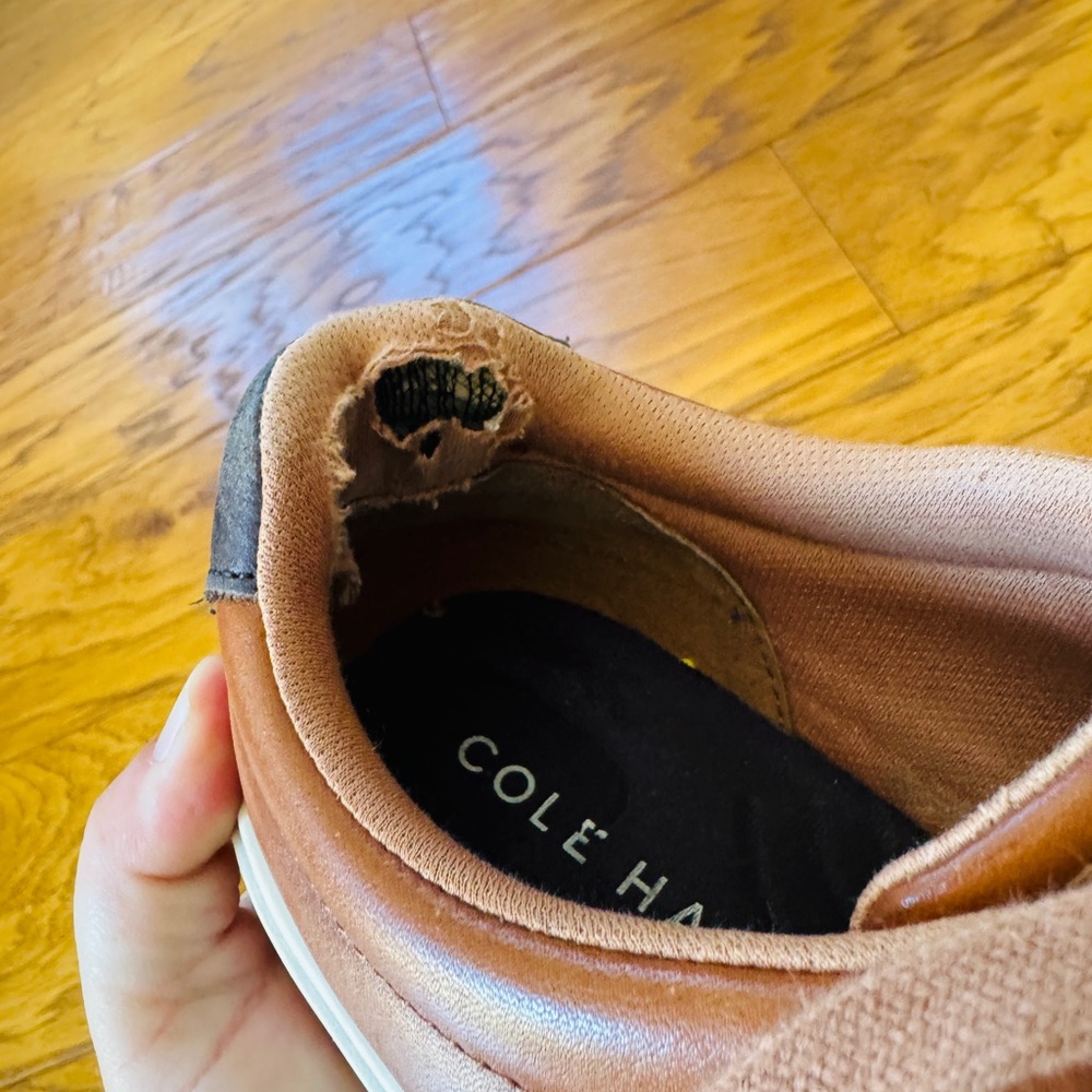 COLE HAAN Grand Crosscourt Traveler British Tan Leather Sneaker Men's Size 8 M - Picture 12 of 14
